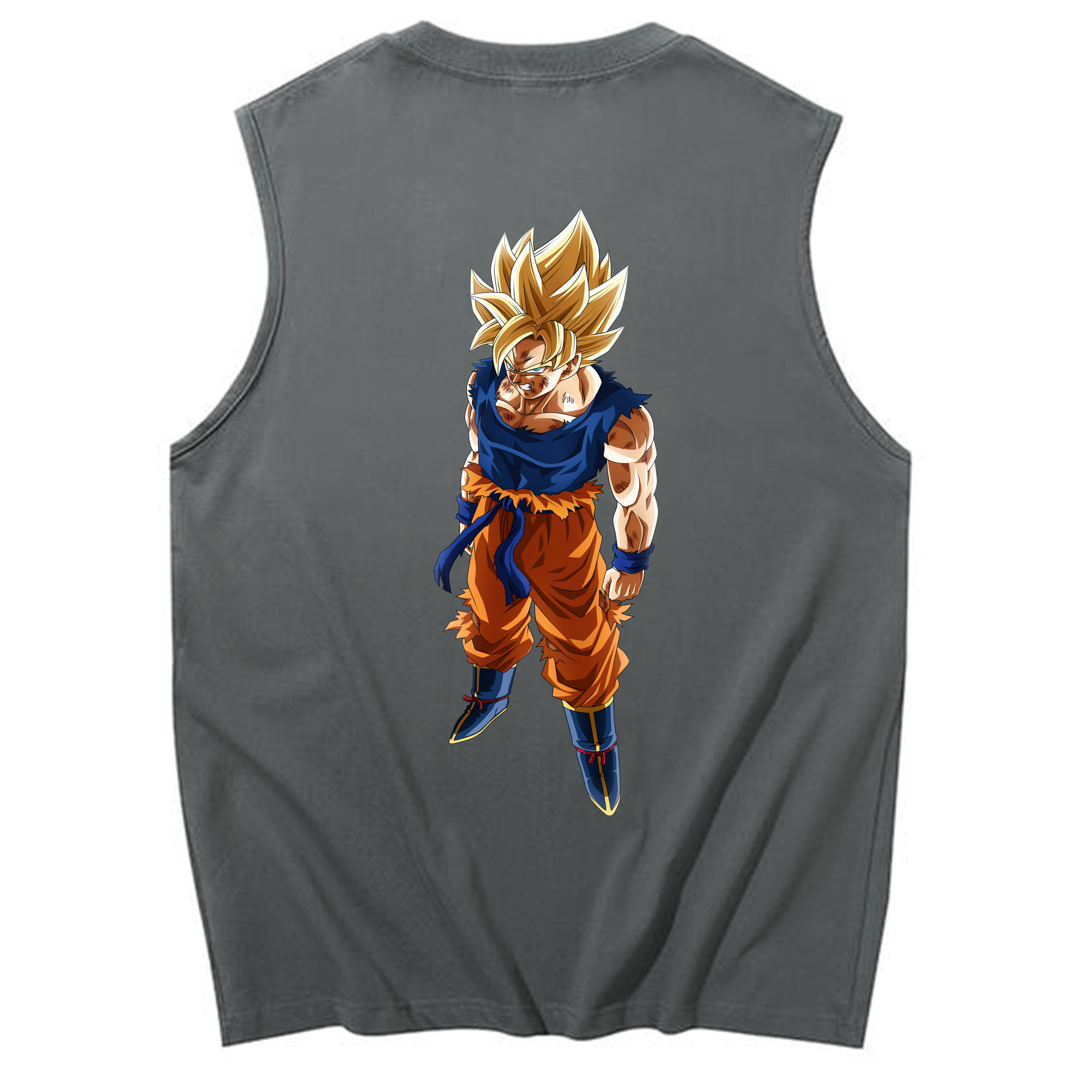 （画像用） ドラゴンボール 孫悟空（そん ごくう）Son Goku カカロット DRAGON BALL Kakarotto コットン100％タンクトップ（背面プリント）